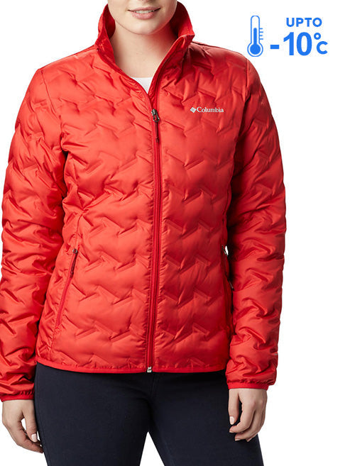 Columbia Women Red Omni-Heat Reflective Delta Ridge Down Jacket