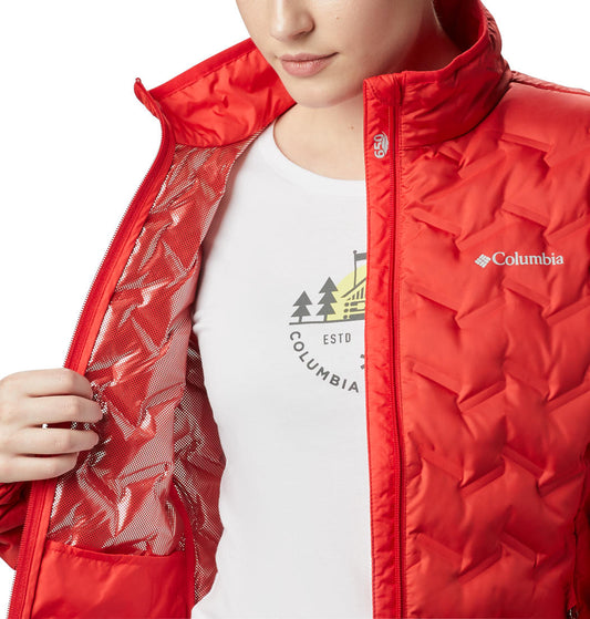 Columbia Women Red Omni-Heat Reflective Delta Ridge Down Jacket