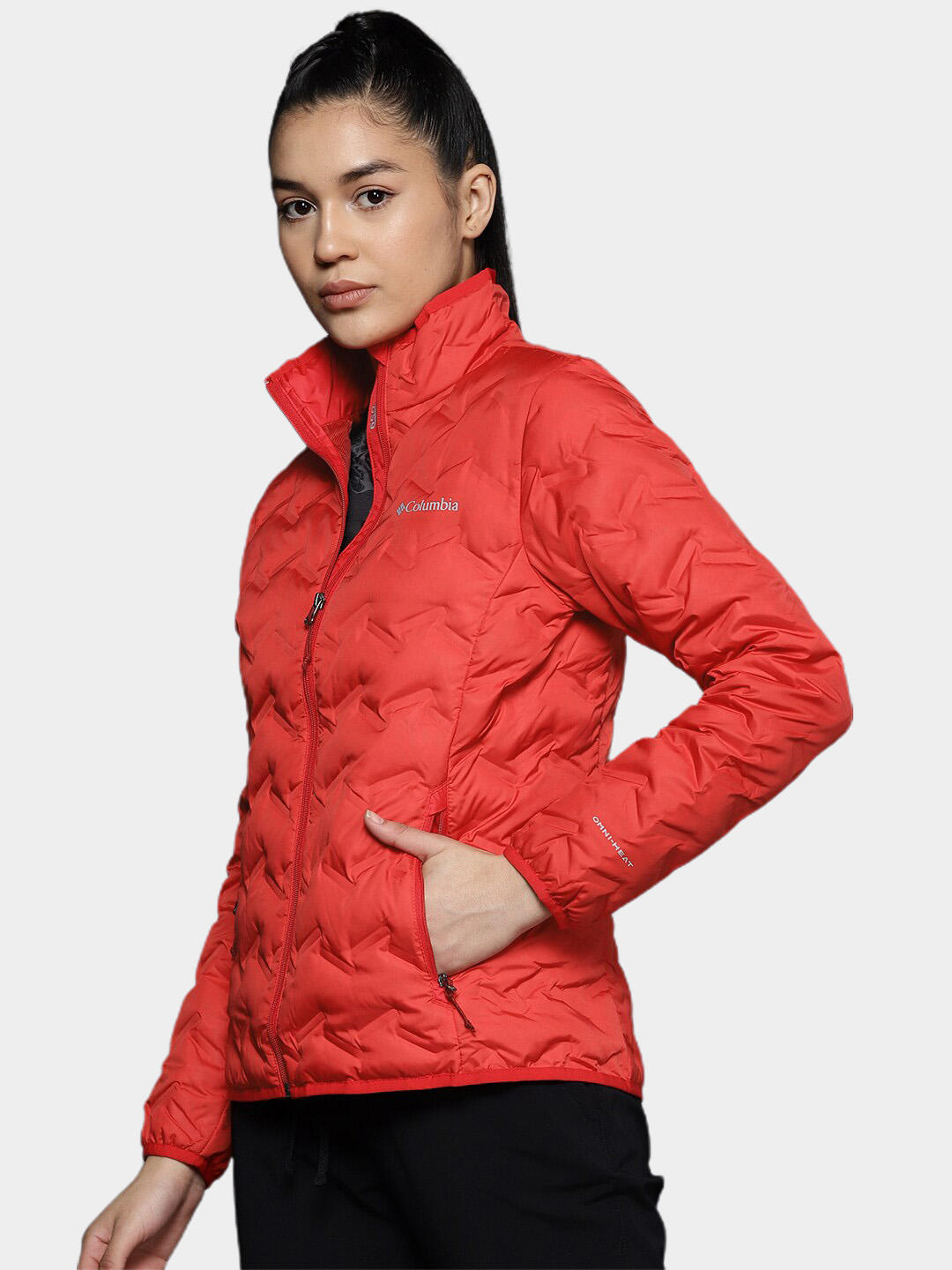Columbia Women Red Omni-Heat Reflective Delta Ridge Down Jacket