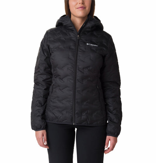 Columbia Women Black Omni-Heat Reflective Delta Ridge Hooded Down Jacket