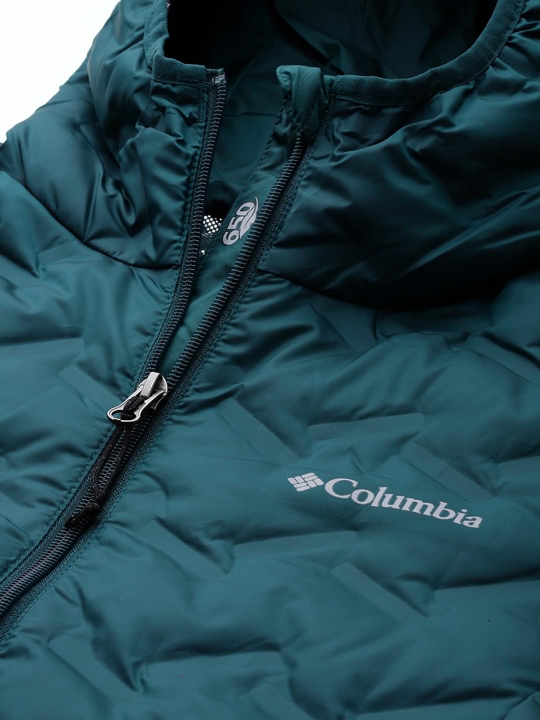 Columbia Women Navy Blue Delta Ridge Down Hooded Jacket