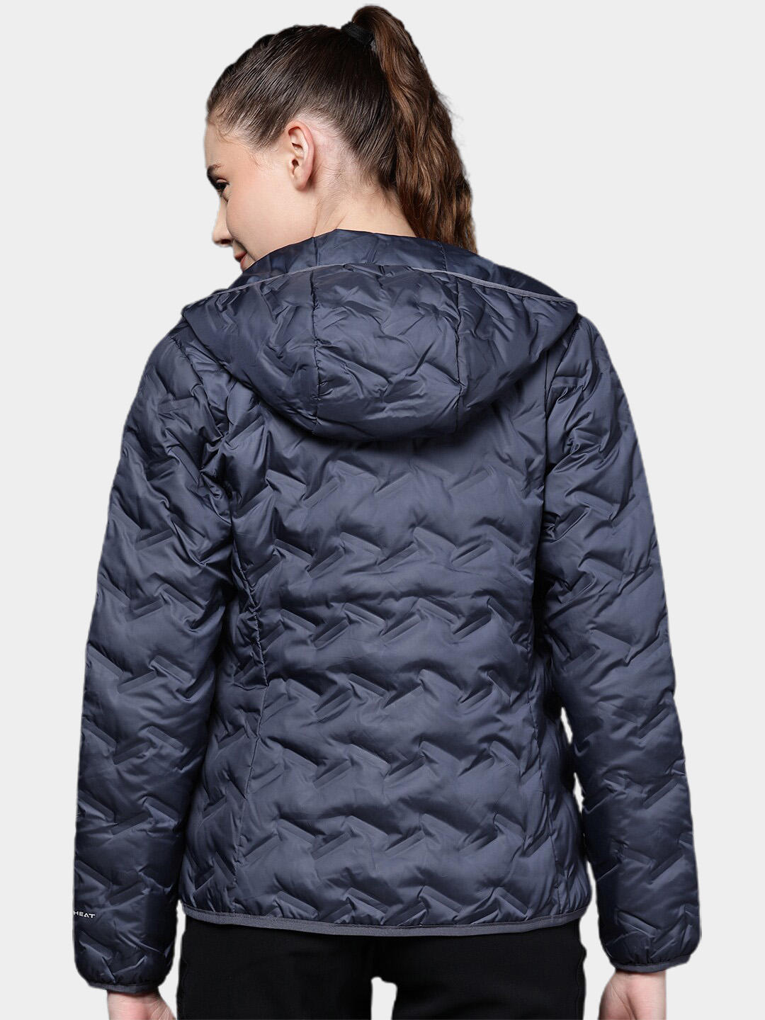 Columbia Women Blue Omni-Heat Reflective Delta Ridge Hooded Down Jacket
