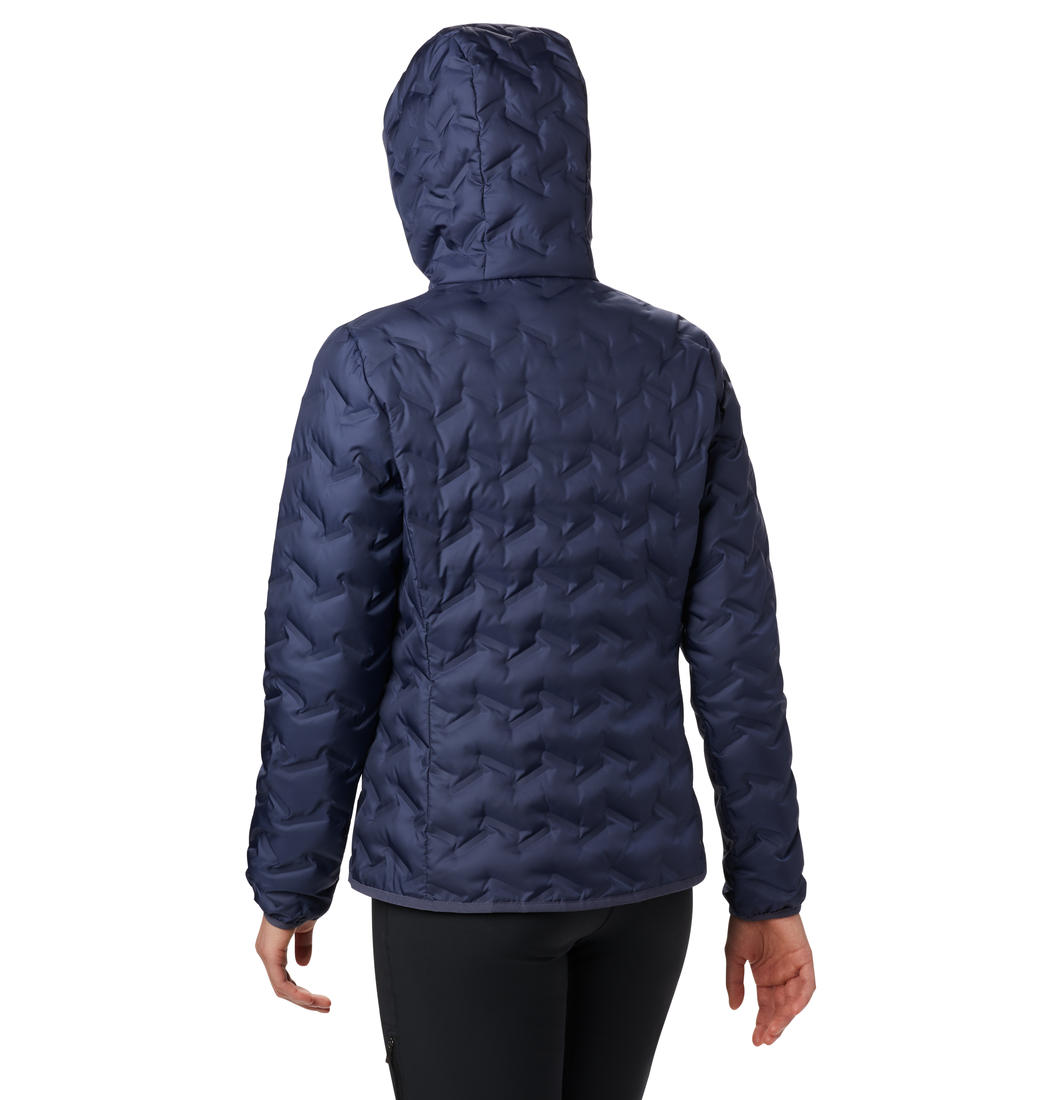 Columbia Women Blue Omni-Heat Reflective Delta Ridge Hooded Down Jacket