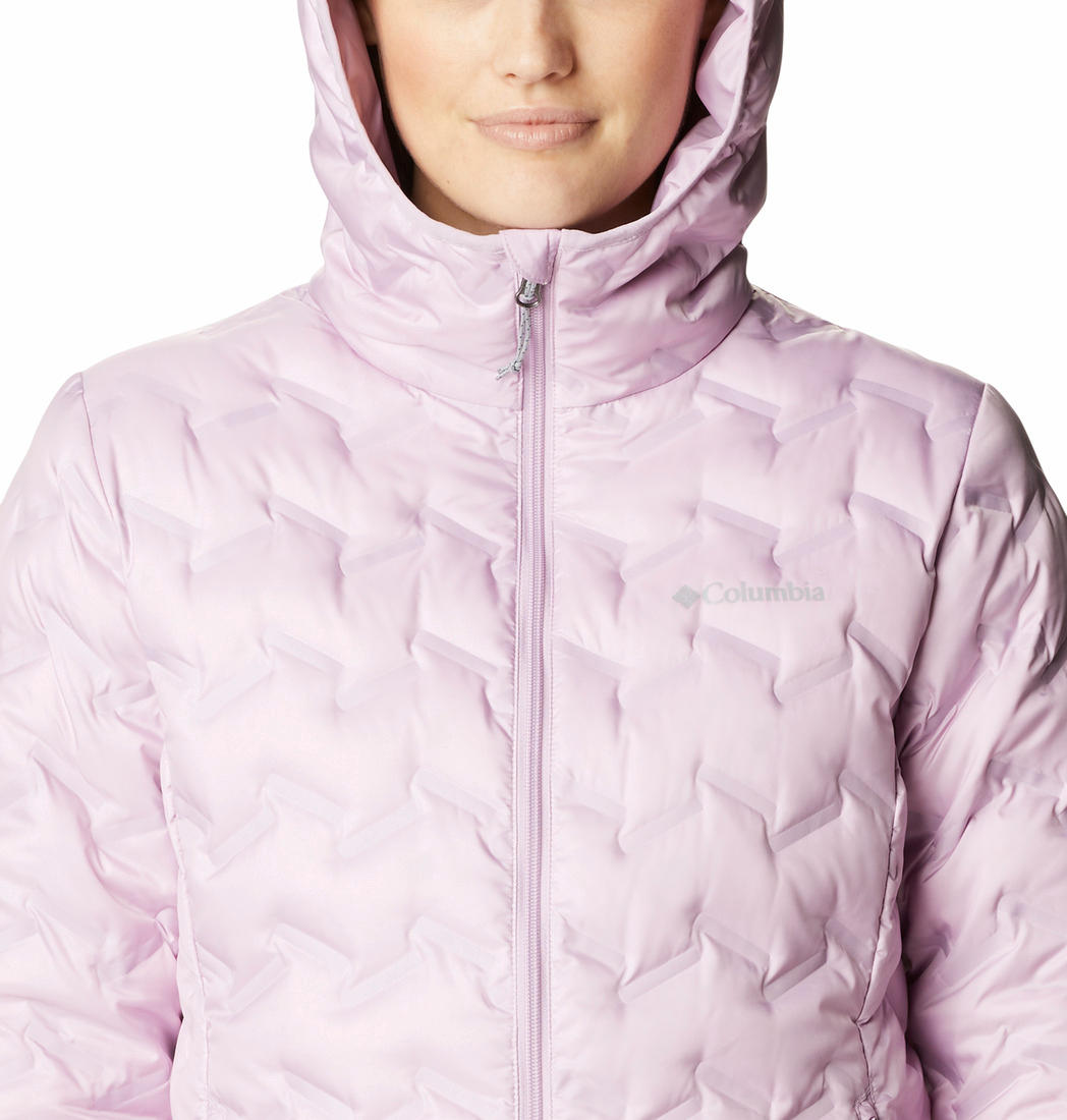 Columbia Women Purple Omni-Heat Reflective Delta Ridge Hooded Down Jacket