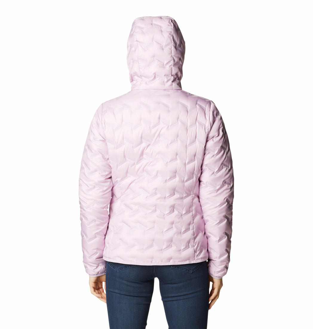 Columbia Women Purple Omni-Heat Reflective Delta Ridge Hooded Down Jacket