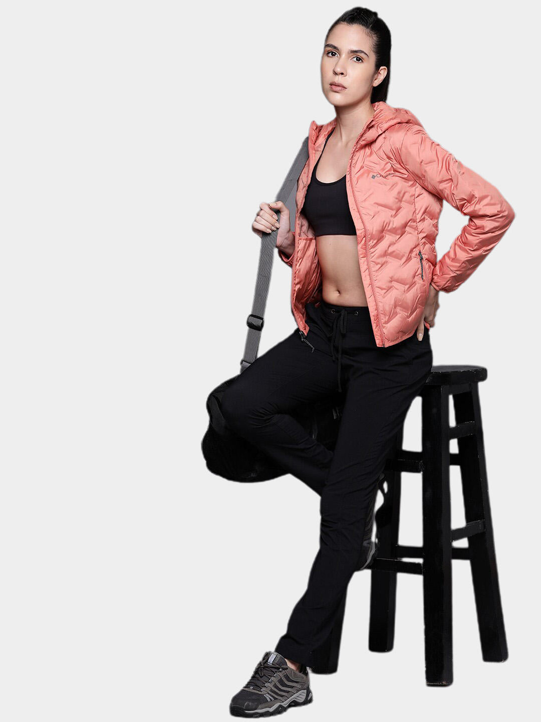 Columbia Women Peach Delta Ridge Down Hooded Jacket