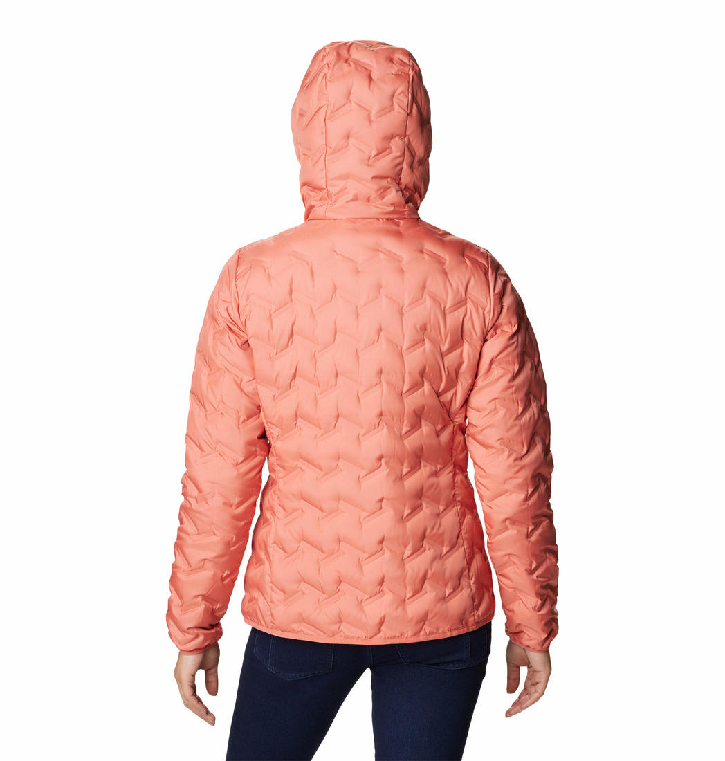 Columbia Women Peach Delta Ridge Down Hooded Jacket
