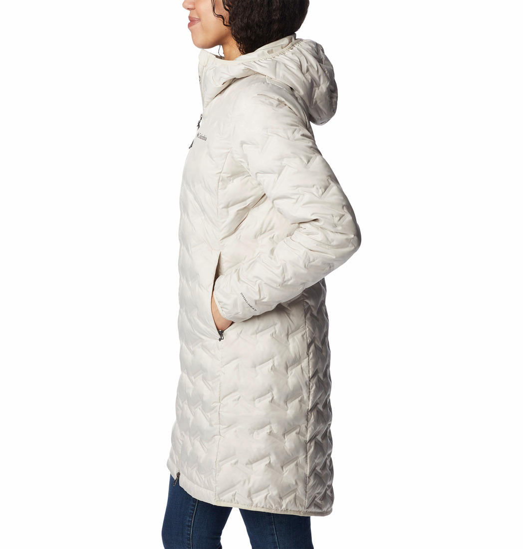Columbia Women Beige Delta Ridge Long Down Jacket