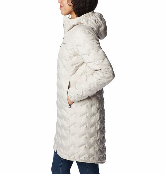 Columbia Women Beige Delta Ridge Long Down Jacket