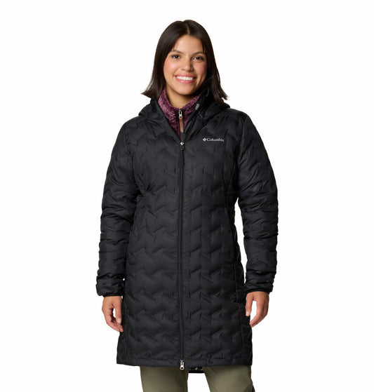 Columbia Womens Black Delta Ridge II Long Down Jacket