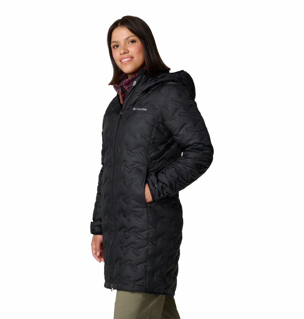 Columbia Womens Black Delta Ridge II Long Down Jacket