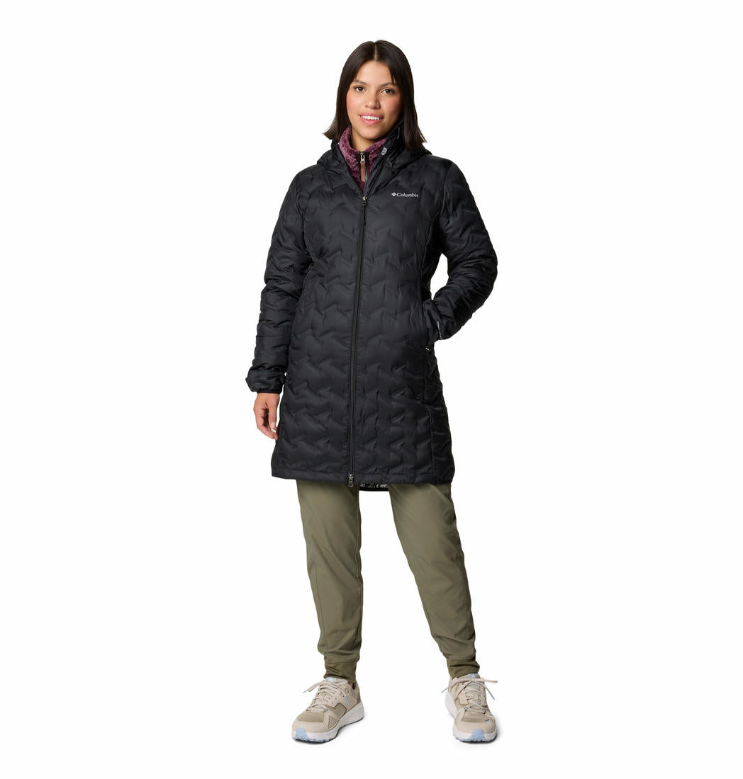 Columbia Womens Black Delta Ridge II Long Down Jacket