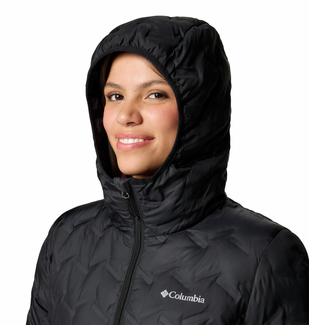Columbia Womens Black Delta Ridge II Long Down Jacket