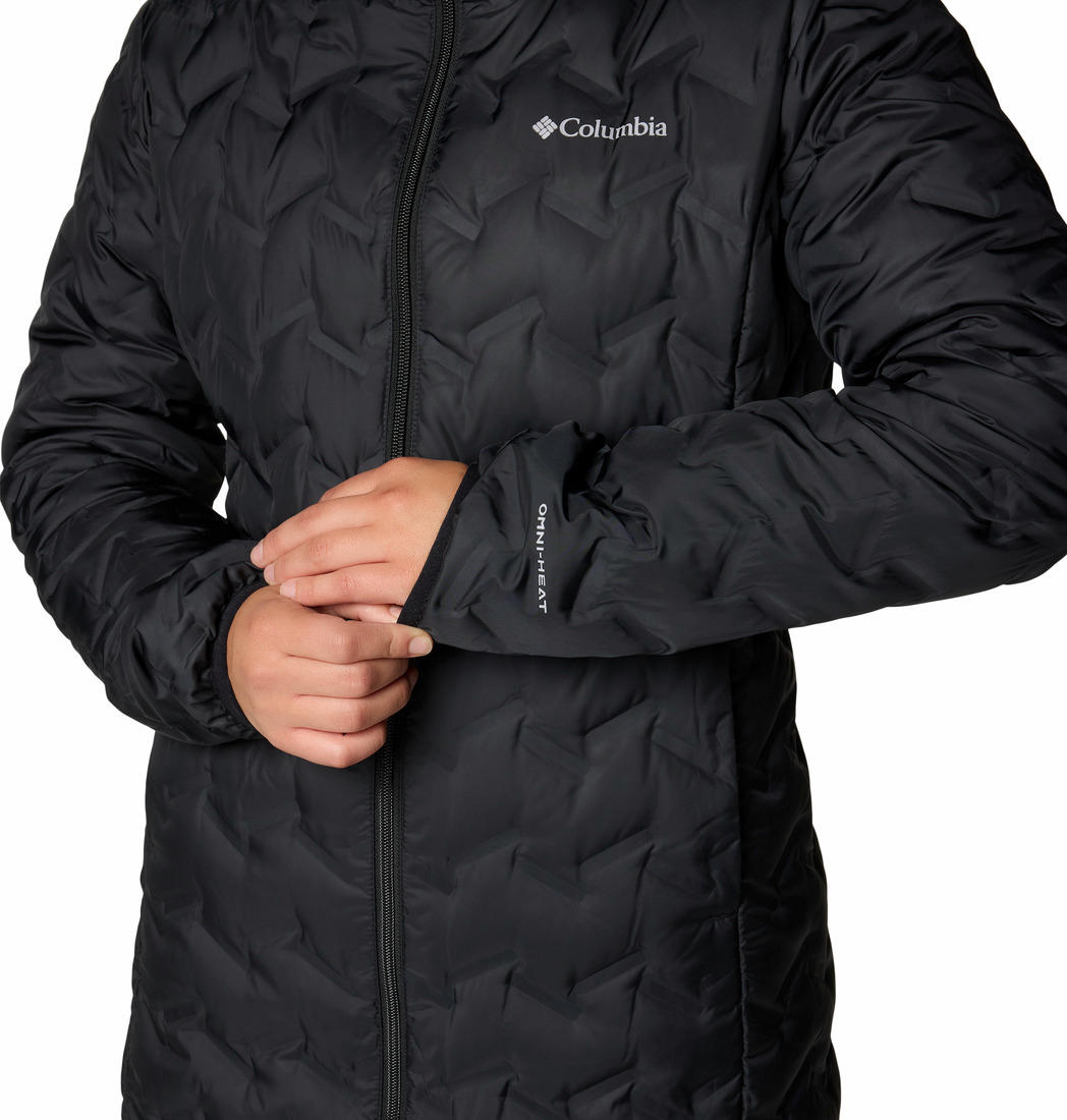Columbia Womens Black Delta Ridge II Long Down Jacket