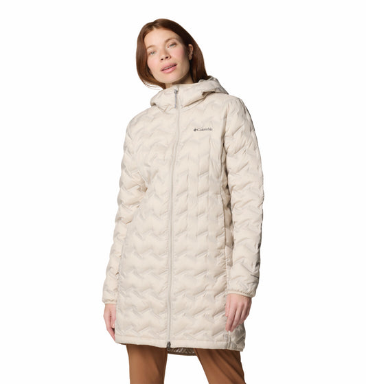Columbia Women Beige Omni-Heat Reflective Delta Ridge II Hooded Down Jacket