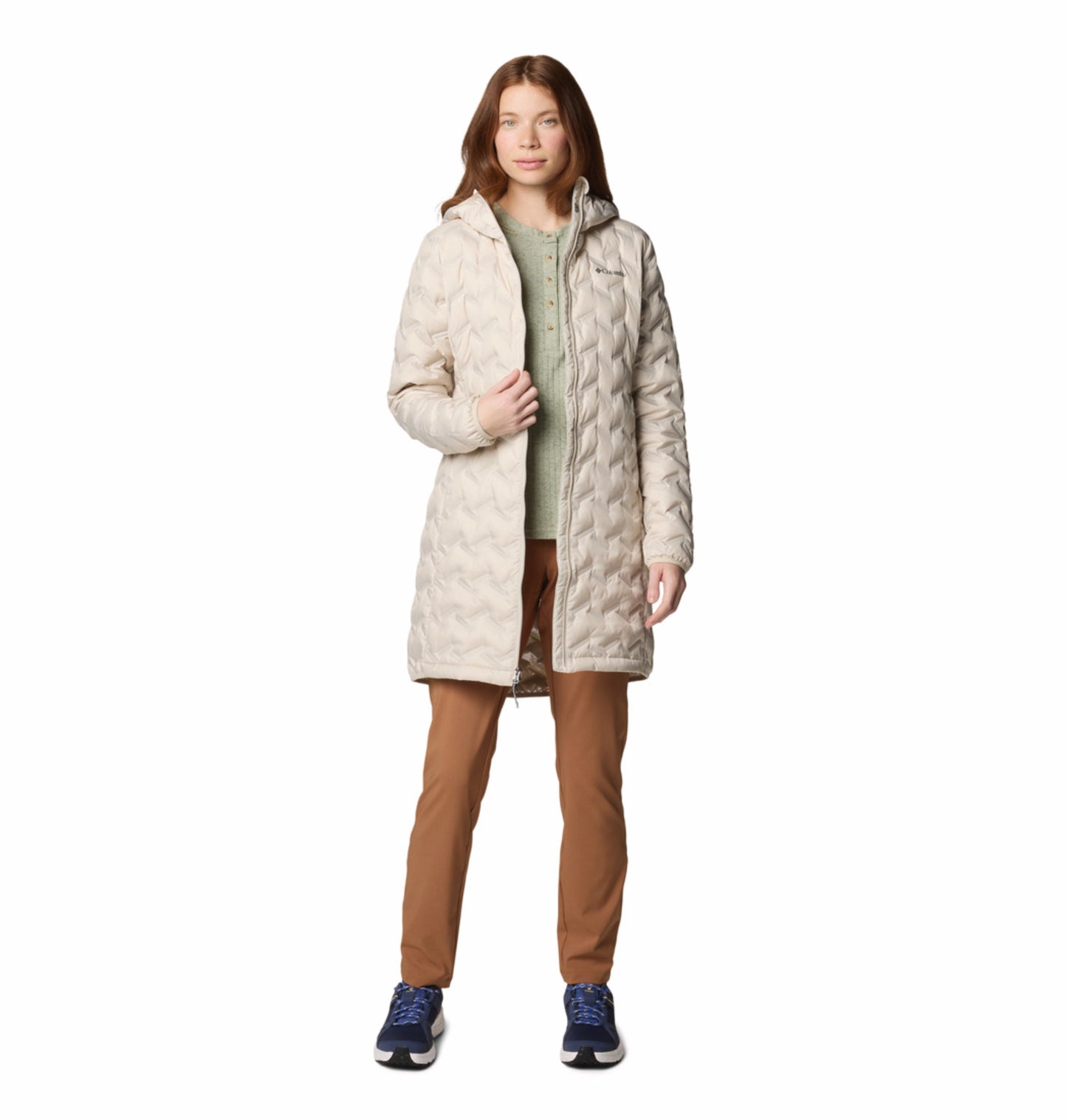 Columbia Women Beige HEAT SEAL Delta Ridge II Down Jacket