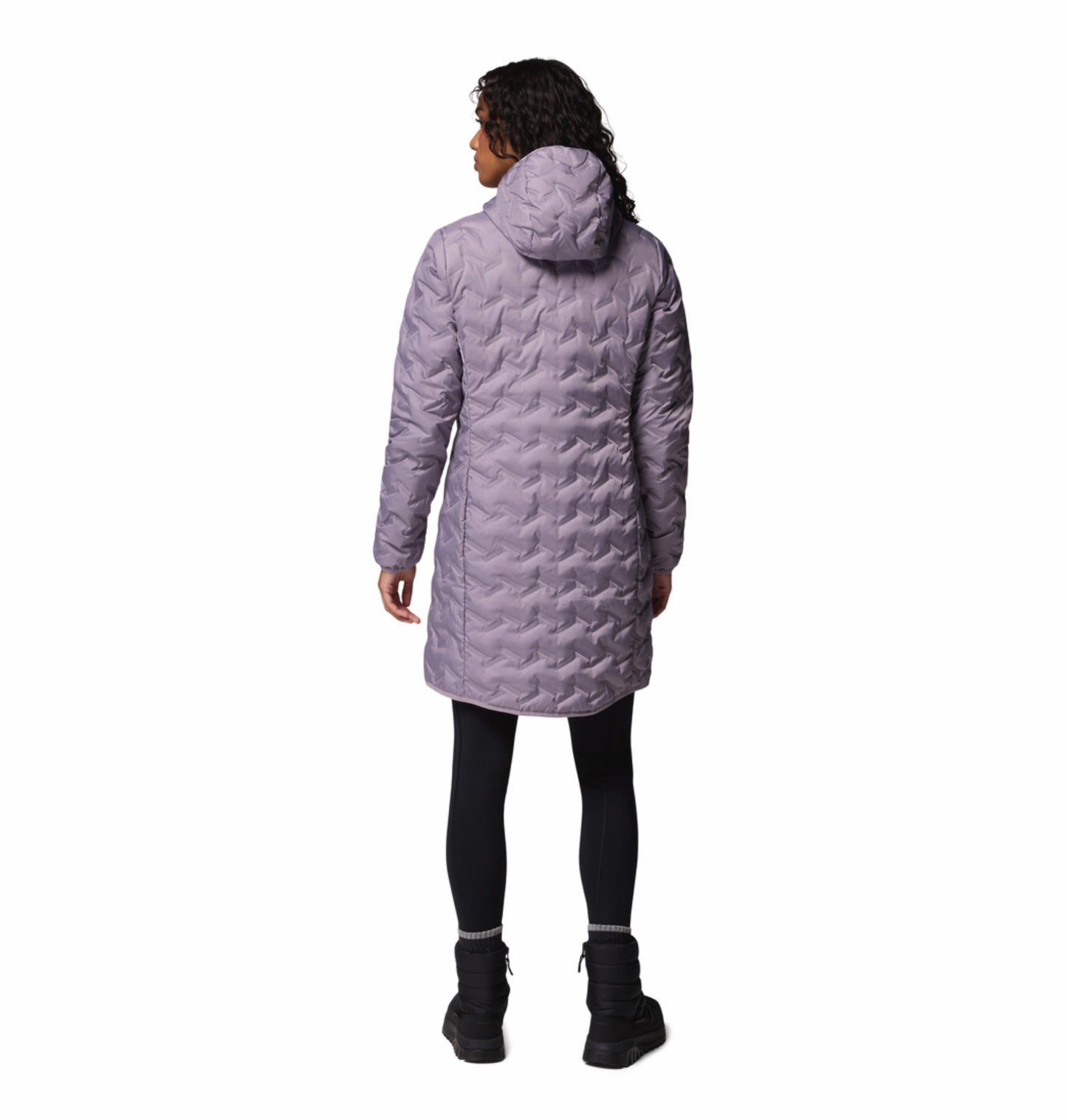 Columbia Women Purple Omni-Heat Reflective Delta Ridge II Long Hooded Down Jacket