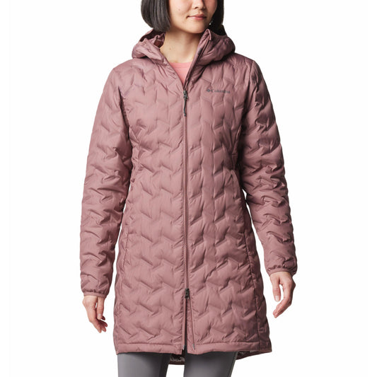 Columbia Womens Red Delta Ridge II Long Down Jacket
