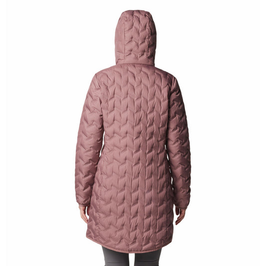Columbia Womens Red Delta Ridge II Long Down Jacket