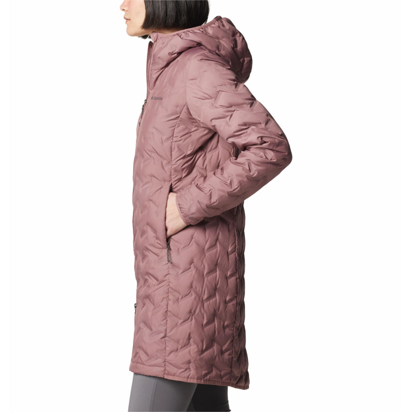 Columbia Womens Red Delta Ridge II Long Down Jacket