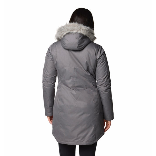 Columbia Women Grey Suttle Mountain Long Insulated Jacket
