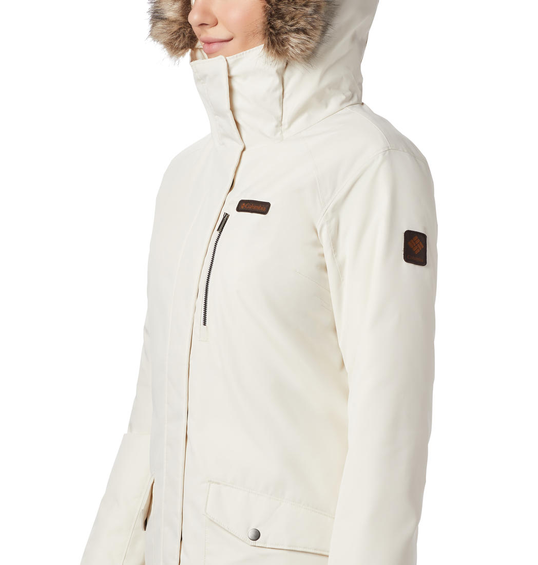 Columbia Women White Suttle Mountain Long Insulated Jacket
