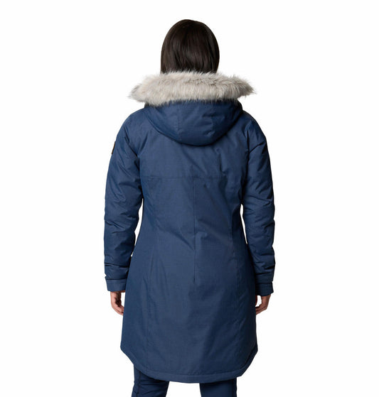 Columbia Womens Blue Suttle Mountain Long Insulated Jacket