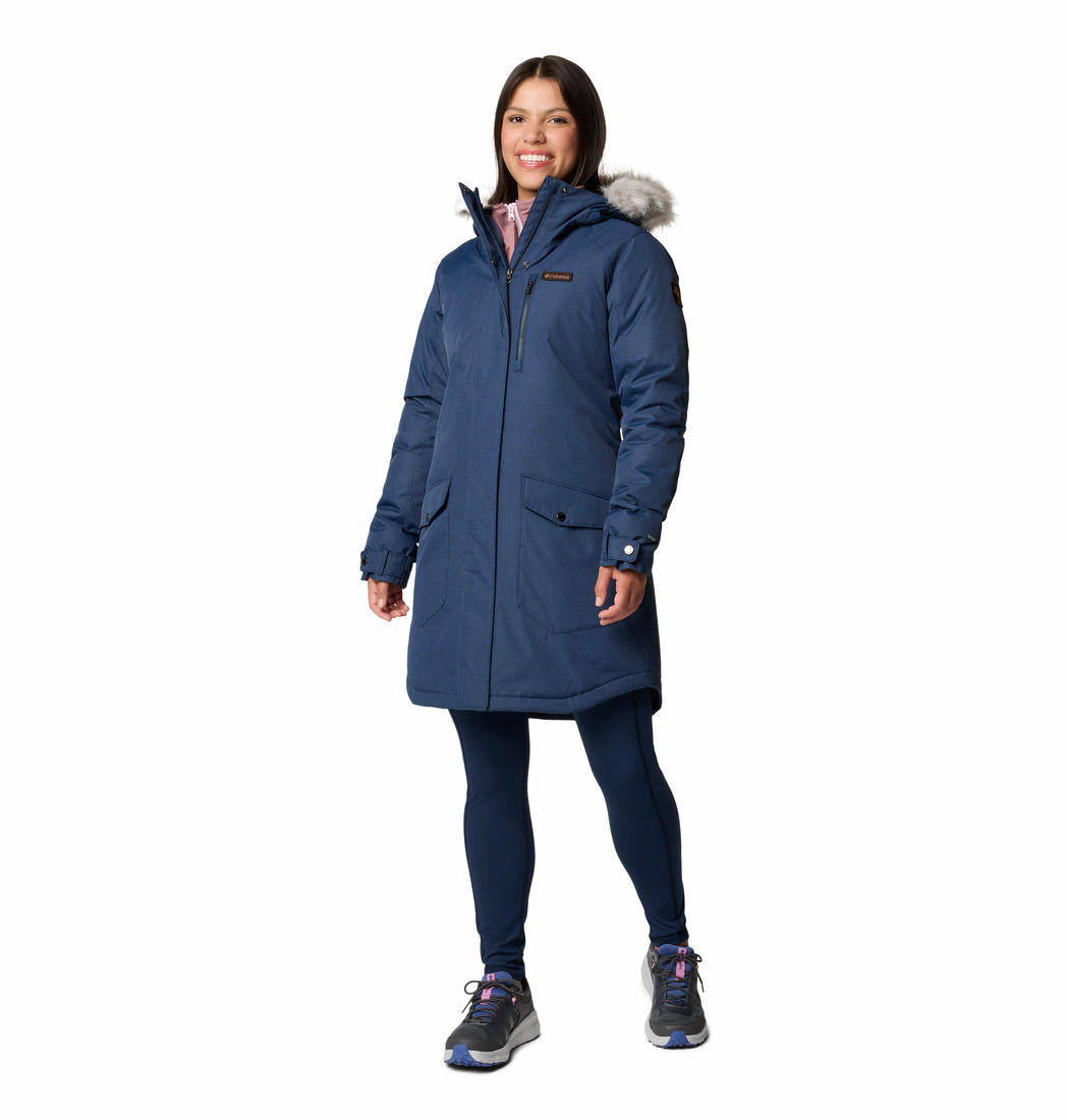 Columbia Womens Blue Suttle Mountain Long Insulated Jacket