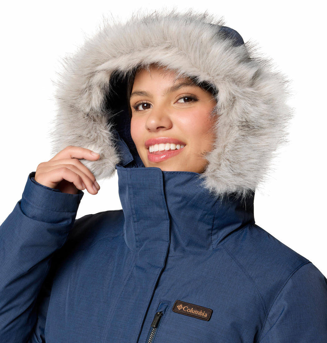 Columbia Womens Blue Suttle Mountain Long Insulated Jacket