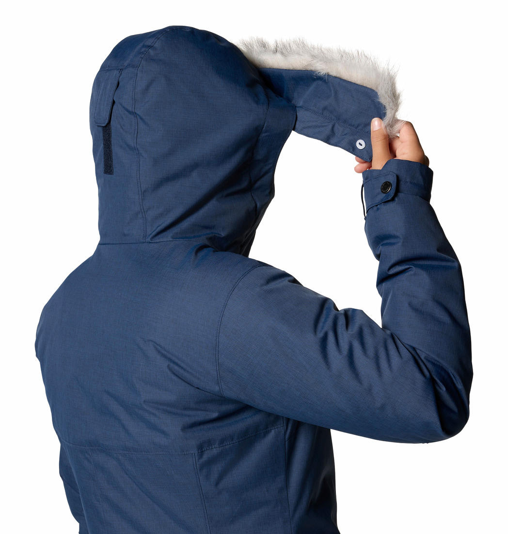 Columbia Womens Blue Suttle Mountain Long Insulated Jacket