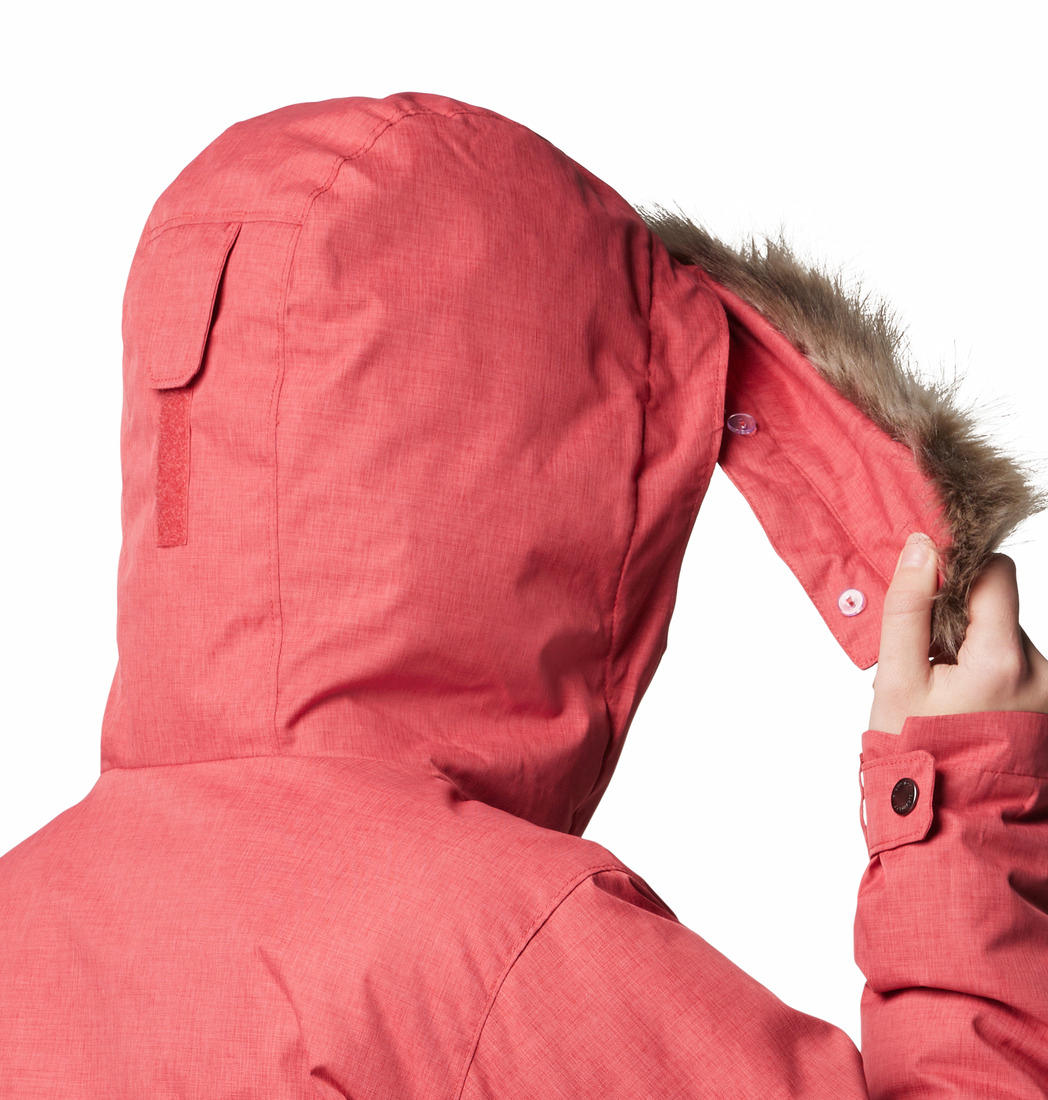 Columbia Womens Red Suttle Mountain Long Insulated Jacket