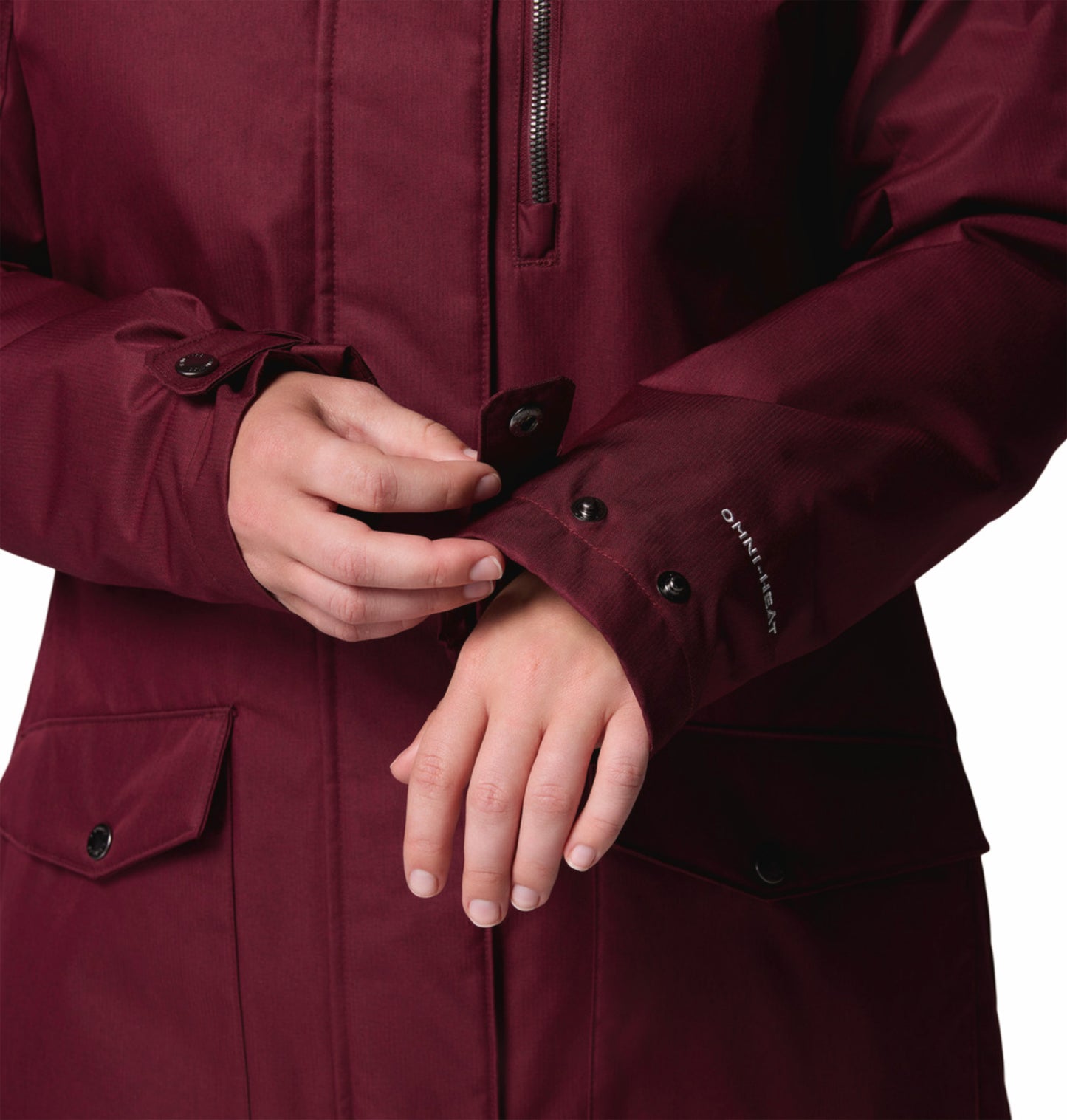Columbia Women Maroon OmniHeat Reflective Suttle Mountain Insulated Jacket