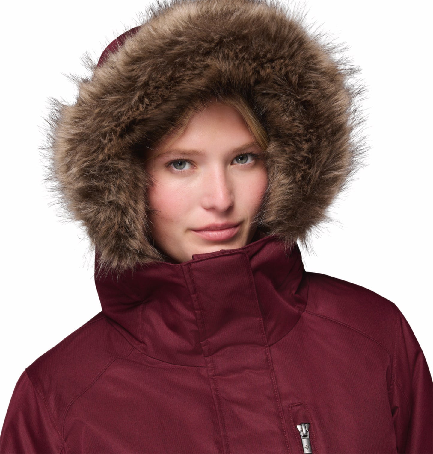 Columbia Women Maroon OmniHeat Reflective Suttle Mountain Insulated Jacket