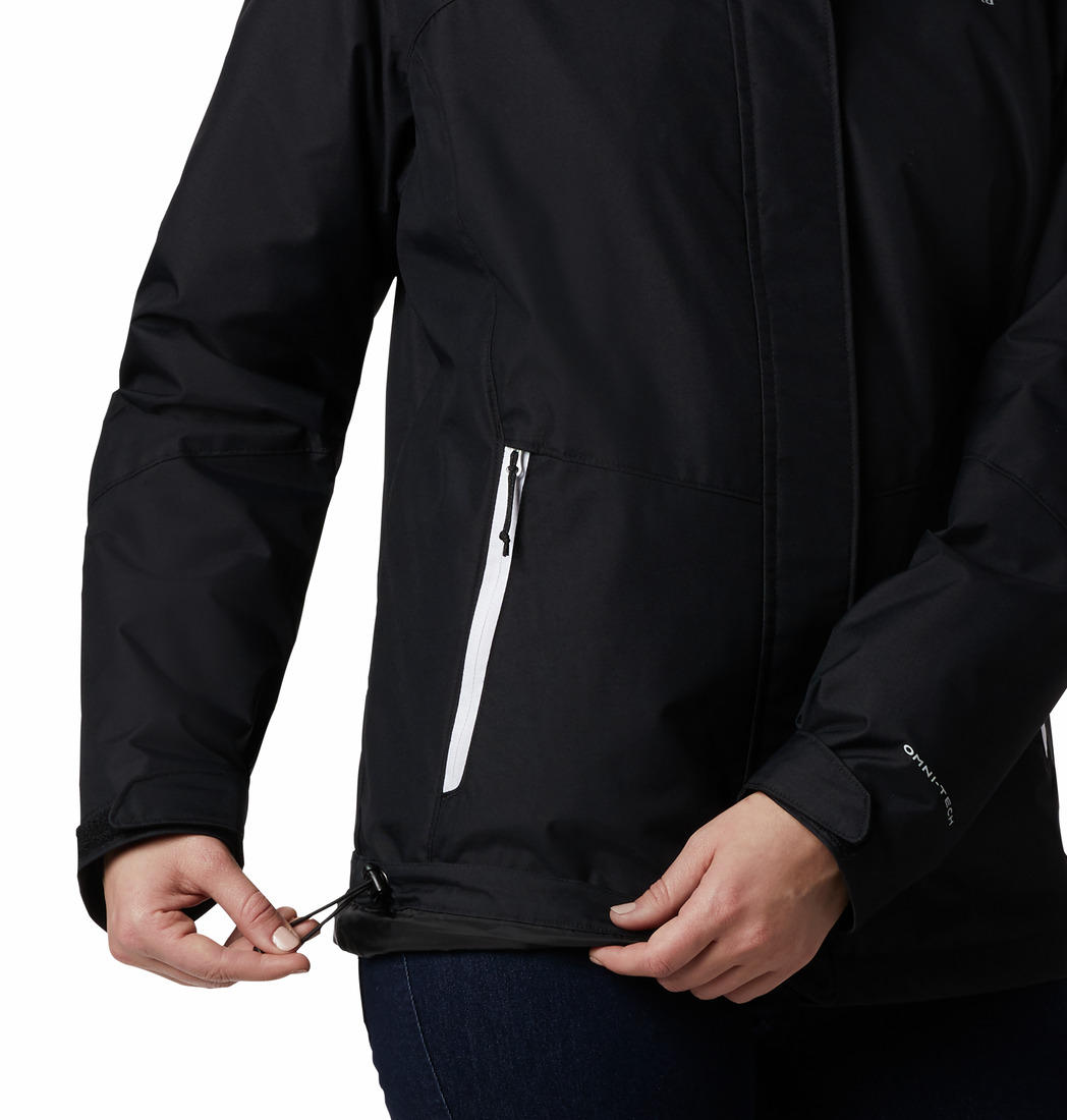 A Women Wearing Columbia Women Black Bugaboo II Fleece Interchange Jacket