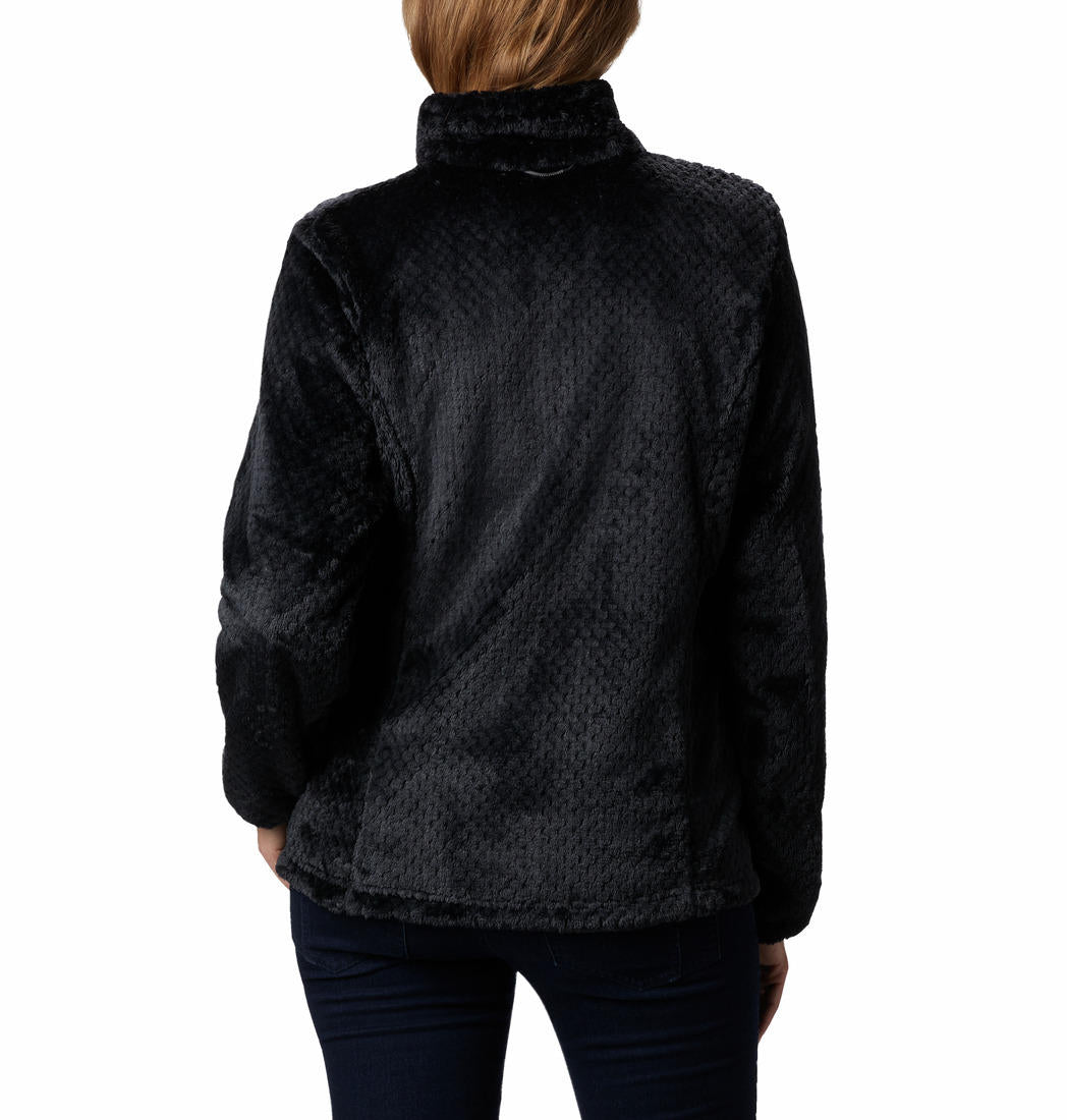 A Women Wearing Columbia Women Black Bugaboo II Fleece Interchange Jacket