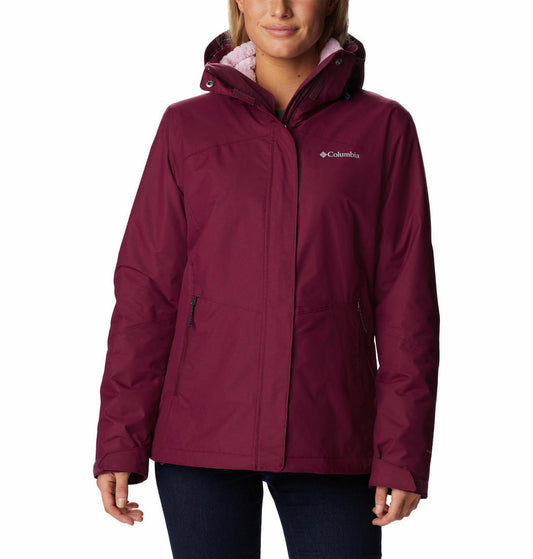 Columbia Women Maroon Bugaboo II Fleece Interchange Jacket