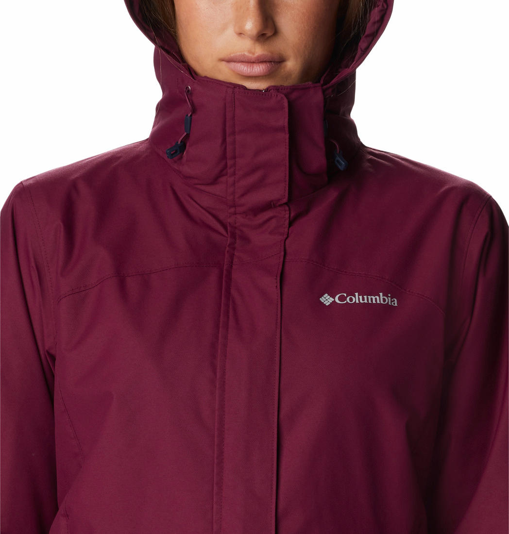 Columbia Women Maroon Bugaboo II Fleece Interchange Jacket