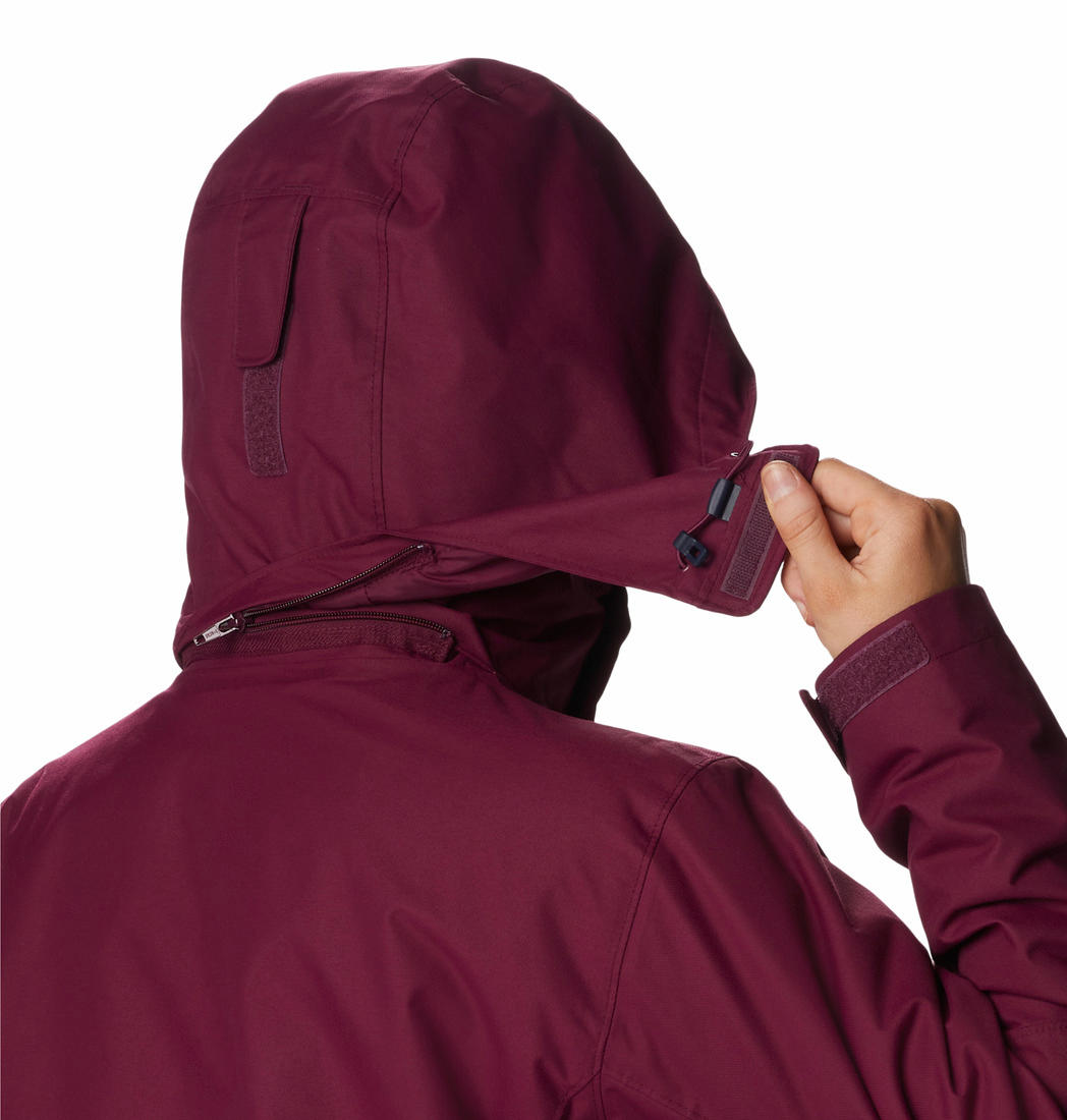 Columbia Women Maroon Bugaboo II Fleece Interchange Jacket