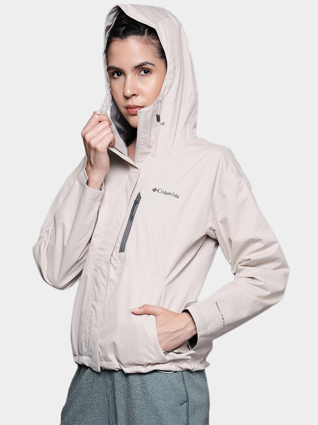 Columbia Women Beige Hikebound Rain Jacket