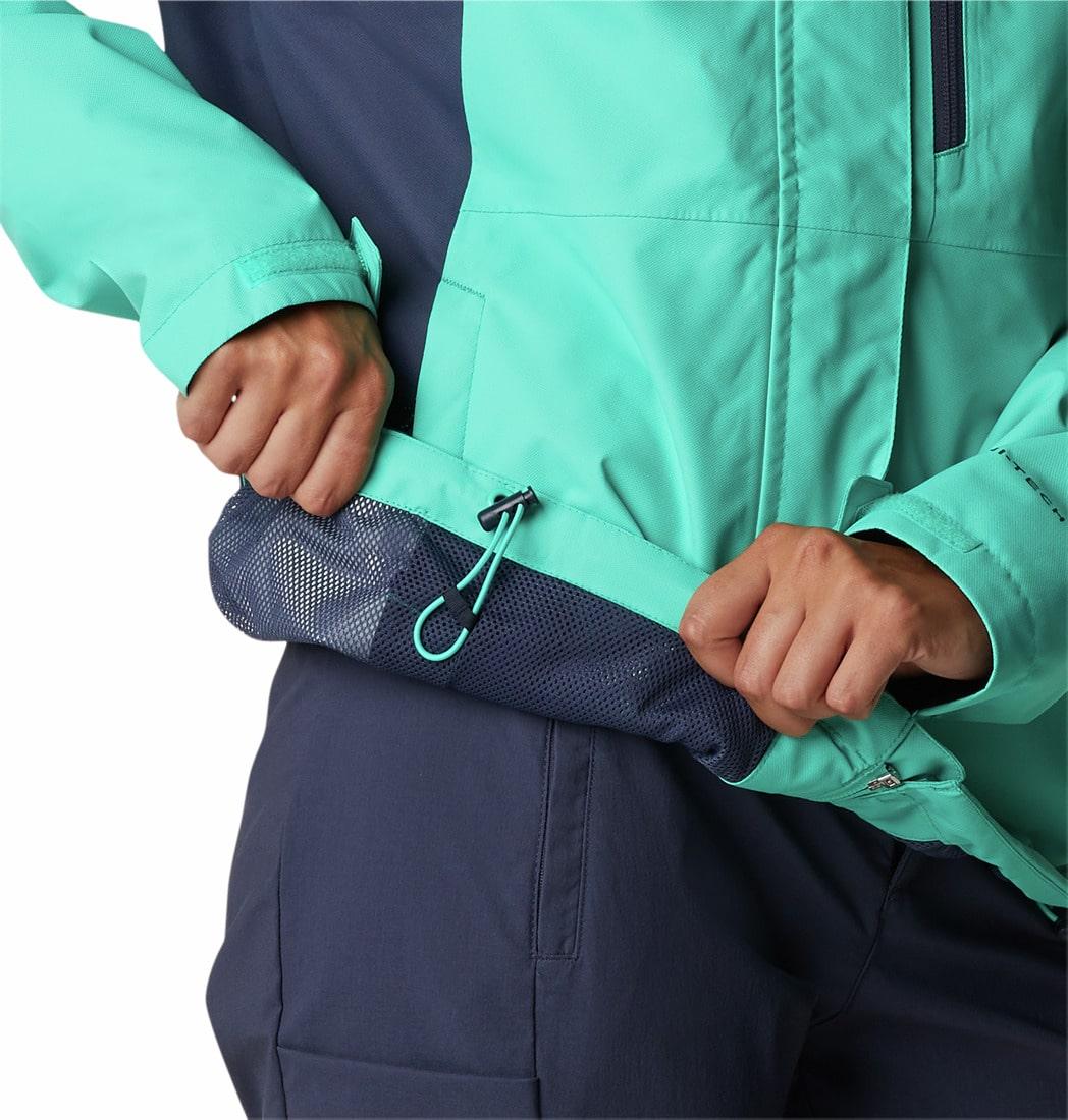 Columbia Women Green Hikebound Rain Jacket