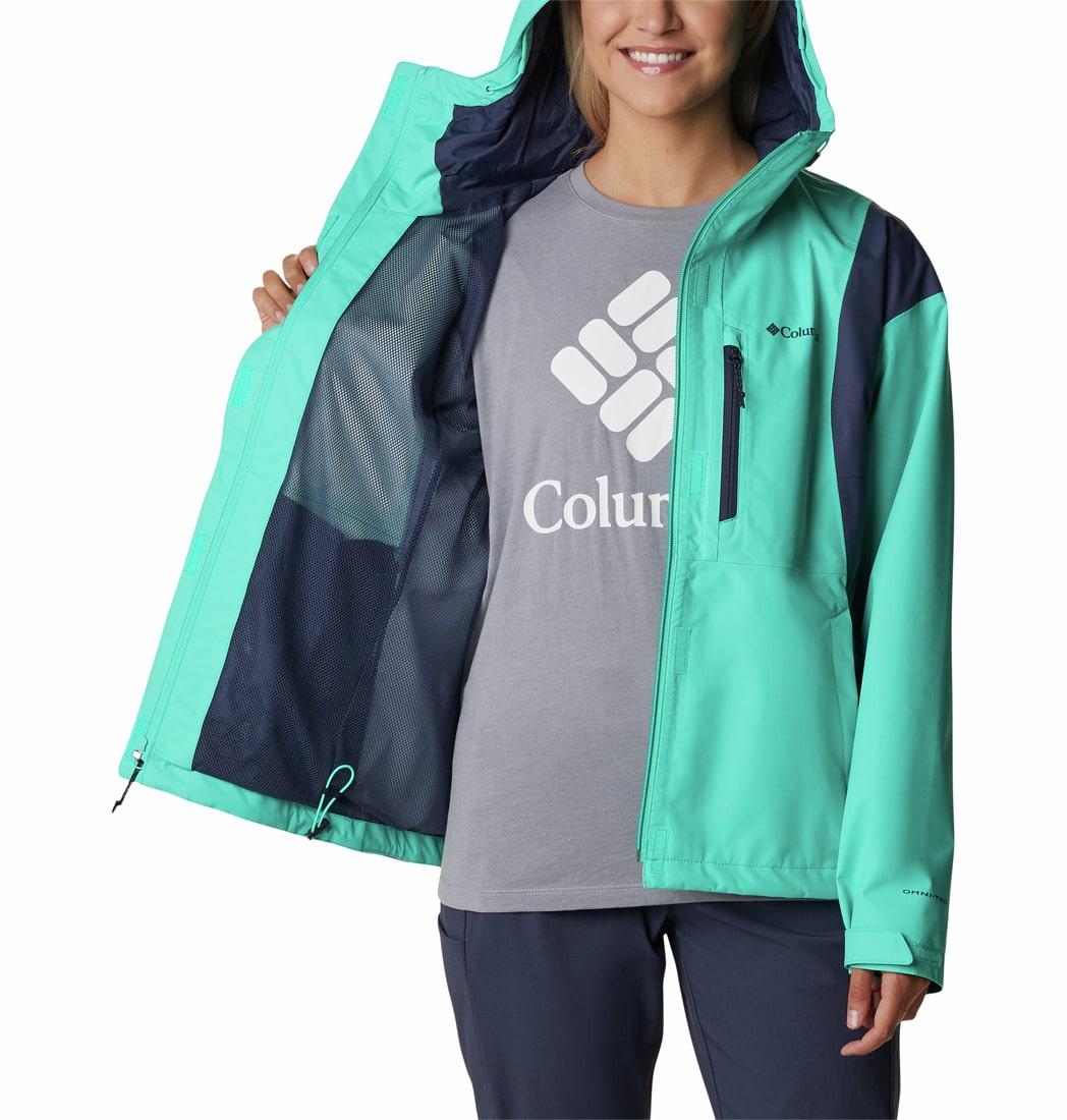 Columbia Women Green Hikebound Rain Jacket