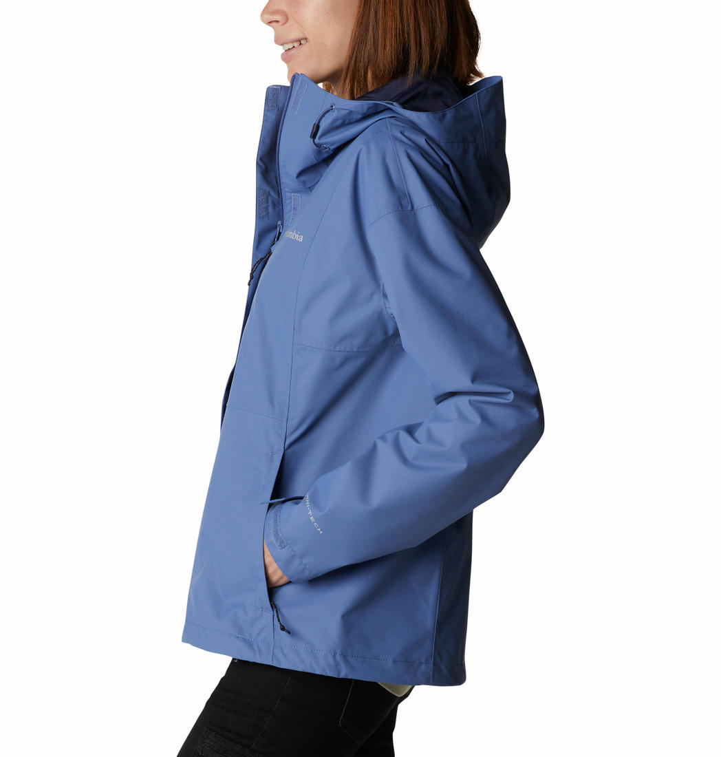 Columbia Women Blue Omni-Tech Hikebound Waterproof Rain Jacket