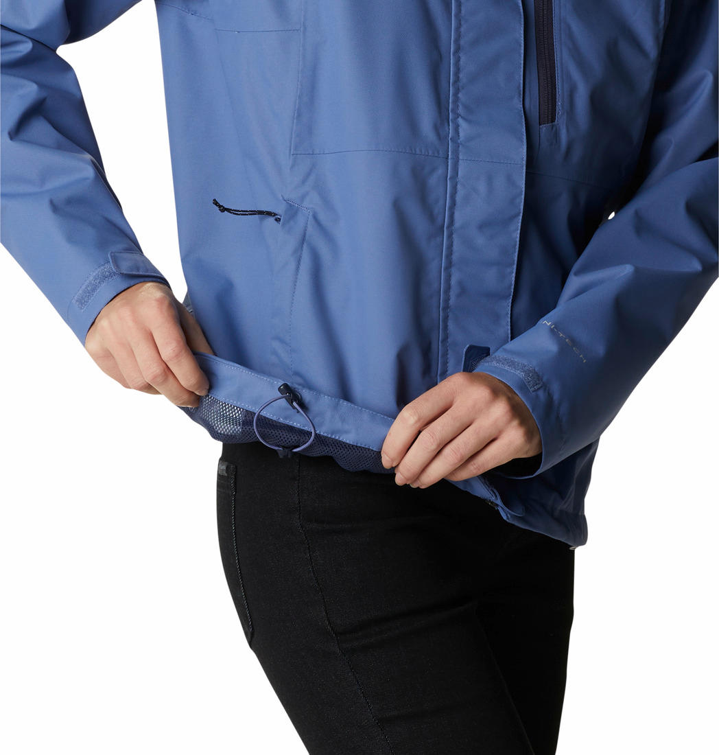 Columbia Women Blue Omni-Tech Hikebound Waterproof Rain Jacket