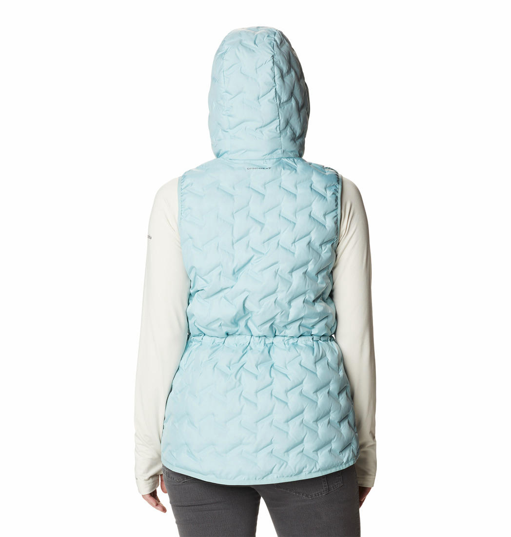 Columbia Women Blue Delta Ridge Hooded Vest
