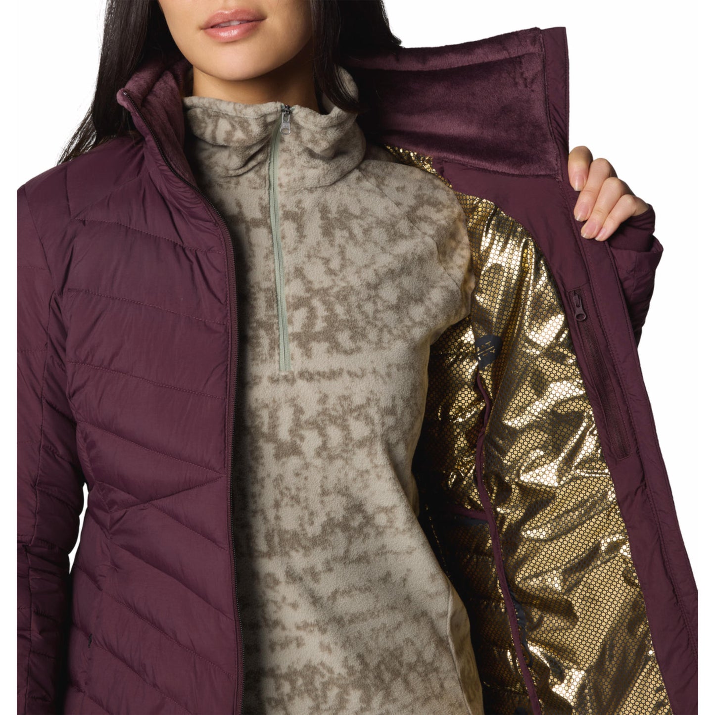 Columbia Women Red Joy Peak II Full Zip Jacket