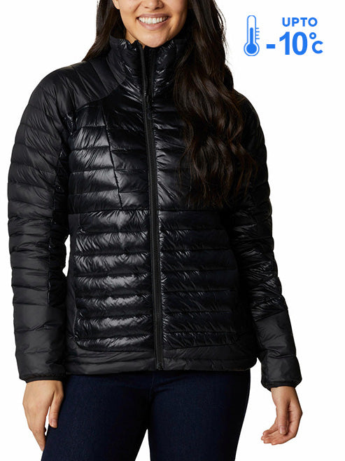 Columbia Women Black Omni-Heat Inifnity Labyrinth Loop Down Jacket