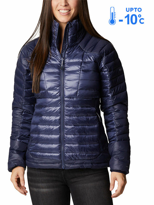 Columbia Women Navy Blue Omni-Heat Inifnity Labyrinth Loop Down Jacket