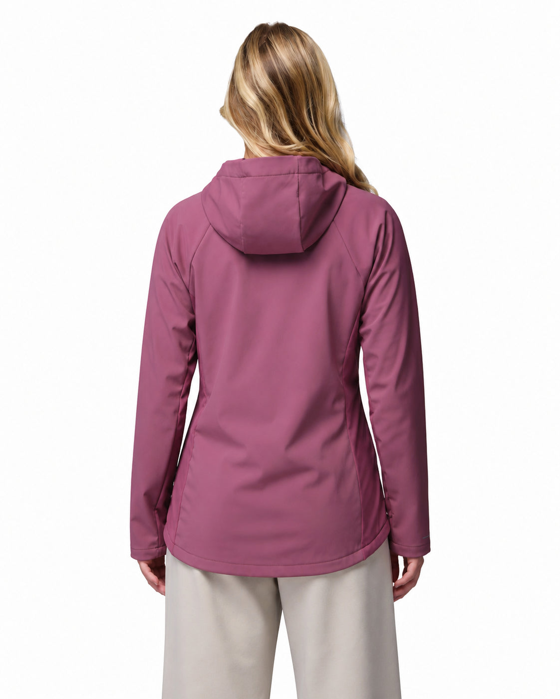 women purple omni shield trailborne soft shell jacket