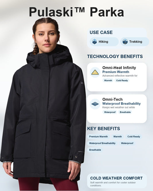 women black omni heat infinity pulaski parka jacket