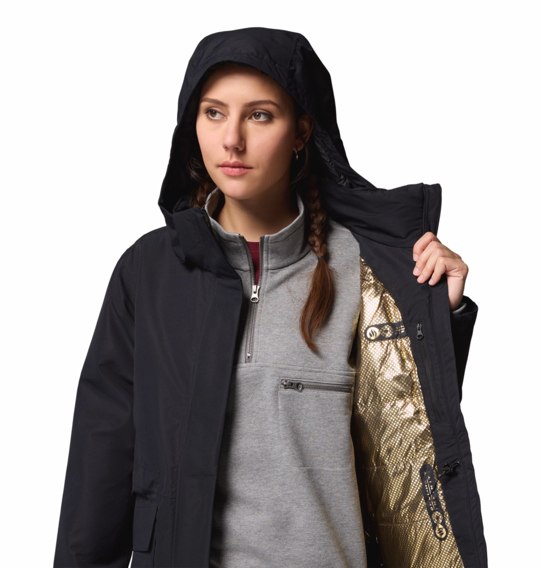 women black omni heat infinity pulaski parka jacket